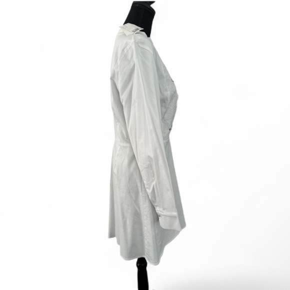 H&M EYELET EMBROIDERY-DETAIL COTTON DRESS SIZE MEDIUM NEW W/ TAG - Picture 10 of 11